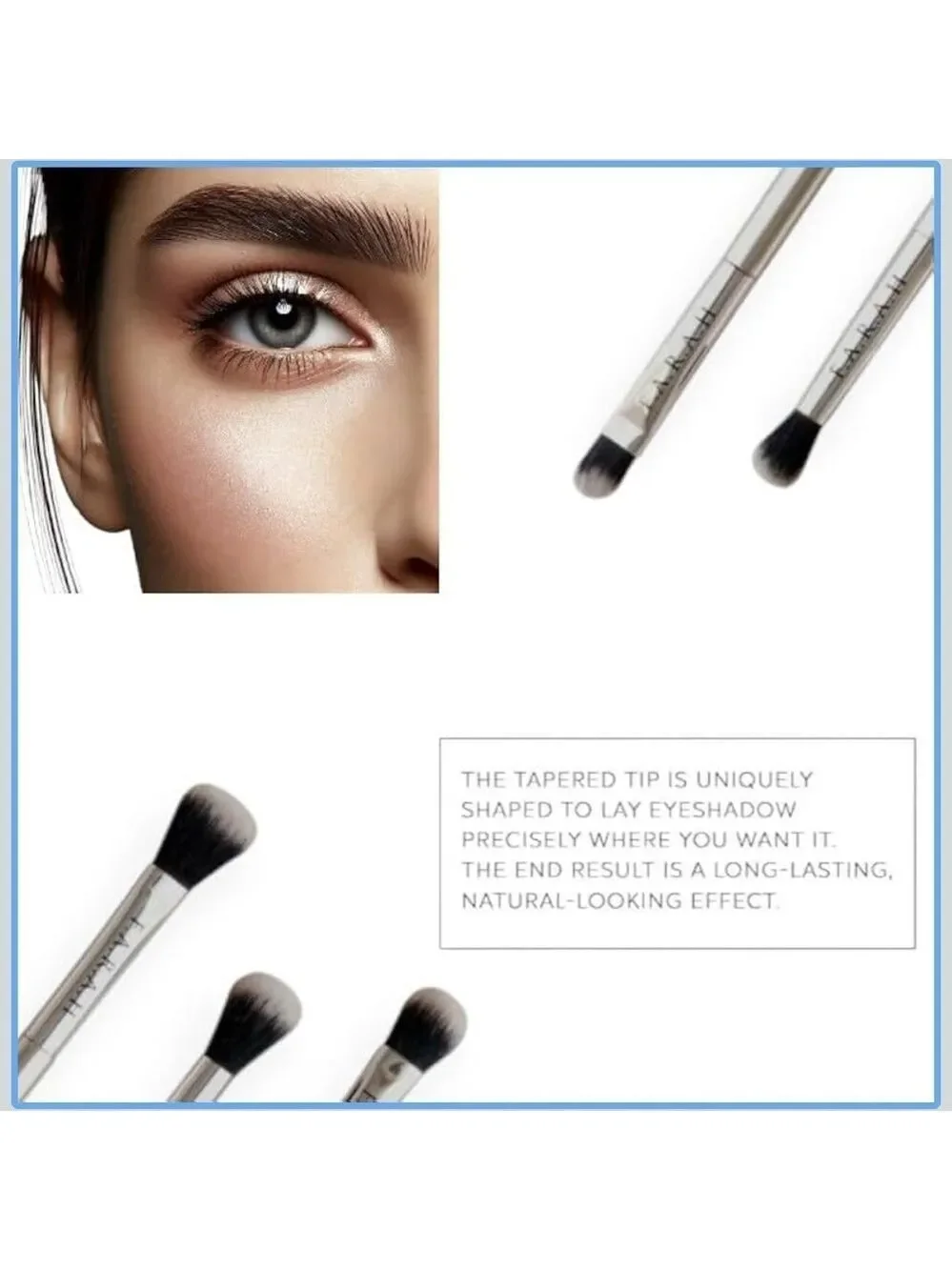 F.A.R.A.H Silver Makeup Eye Perfection Brush Set